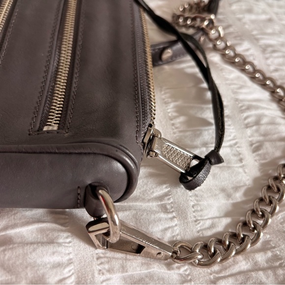 Rebecca Minkoff Stylish Grey Leather Crossbody Bag - Picture 7 of 11